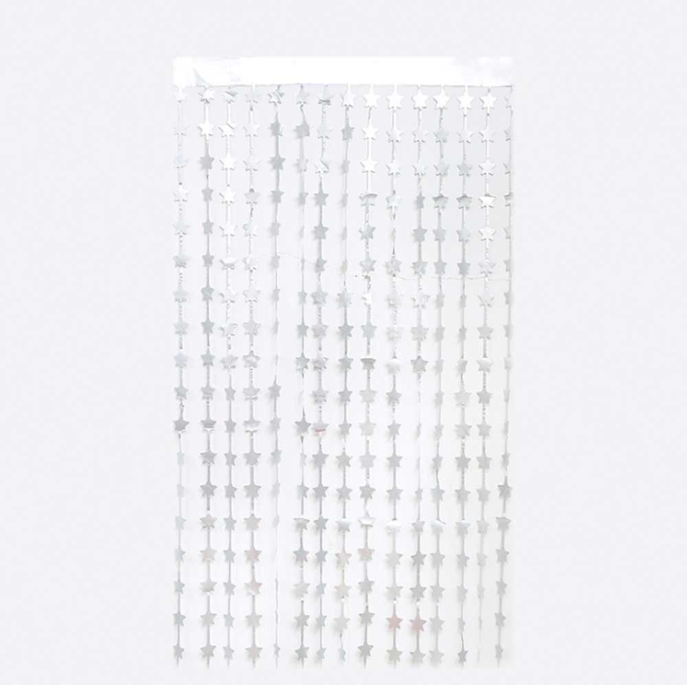 Занавес "Звезды" Серебро. 2*1 м.