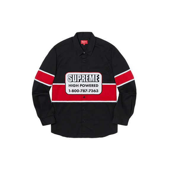 Supreme FW19 Week 1 High Powered Work Shirt logo