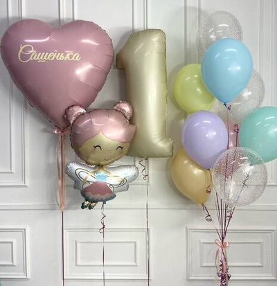 Воздушные на шарики на годик №16