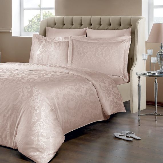 Постельное белье FABIO пудра  жаккард deluxe TIVOLYO HOME Турция