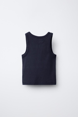 ZARA ТОП В РУБЧИК, МОРСКОЙ СИНИЙ