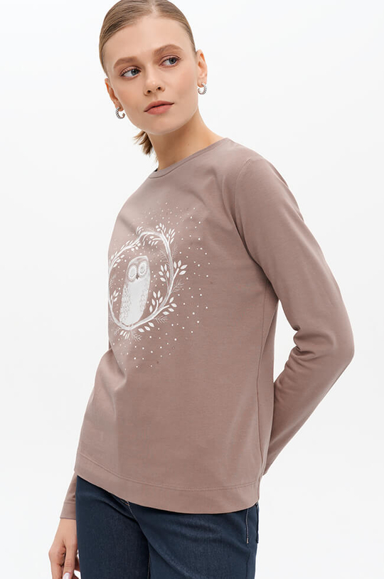 23313 Лонгслив женский (дымчато-розовый)