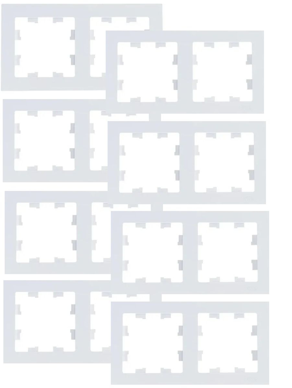 AtlasDesign  2-постовая рамка, универсальная, ATN000102 белый 8шт