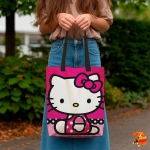 Сумка шоппер с принтом Hello Kitty