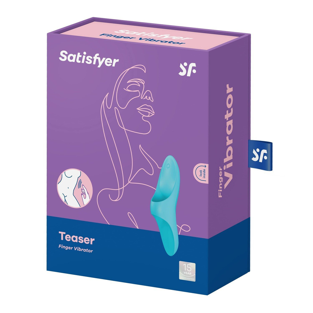 Бесшумный вибромассажер Satisfyer Teaser, нежно-голубой