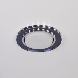 Светильник встраиваемый cо светодиодной подсветкой ЭРА DK LD51 BK под лампу GX53 черный | Встраиваемые LED светильники