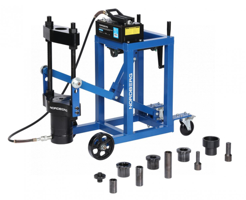 NORDBERG (N31PE76A) Выпрессовщик шкворней с тележкой, гидравлический с пневмопривод, 75 т