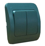 Выключатель 2-кл Makel Mimoza дуб 24203