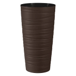 Кашпо для цветов пластиковое 15л d-30см «Модерн Максимум» Темно-коричневый