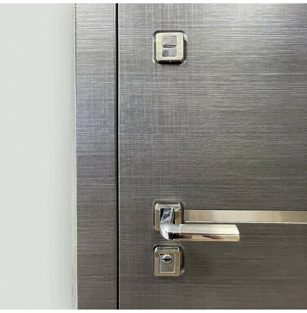 Входная дверь в квартиру Интекрон Вектор Гладкая Силк жасмин (кремовый, без текстуры)