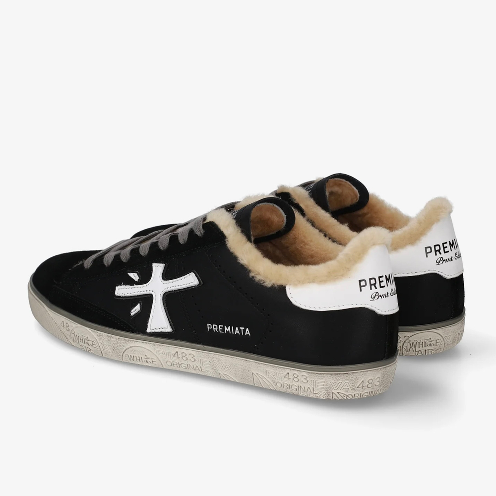 Кожаные кеды Premiata Steven 5439М на шнуровке