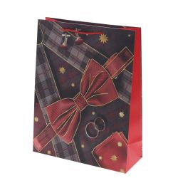 GAEM Пакет подарочный L (бумага 210г/м2, блок микс 12шт), L31 W12 H40 см, 3в.