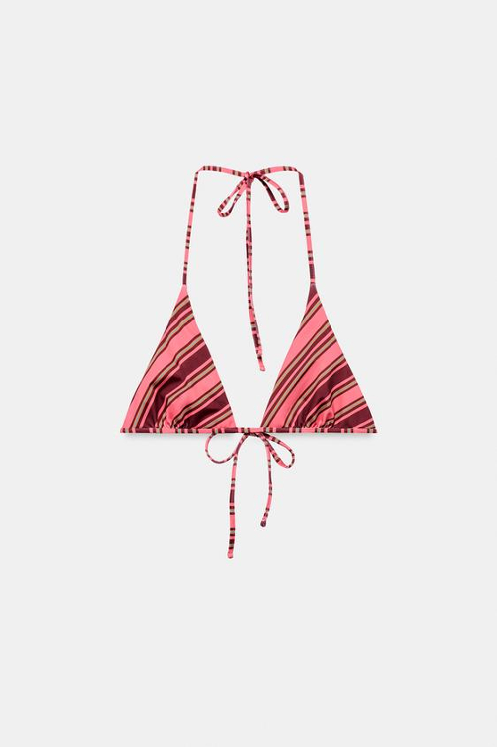 ZARA ДВУСТОРОННИЙ ТОП-БИКИНИ В ПОЛОСКУ, РАЗНОЦВЕТНЫЙ