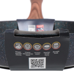 Сковорода алюминий, 24 см, антиприг, Kukmara, Granit Ultra, син, сгг240а