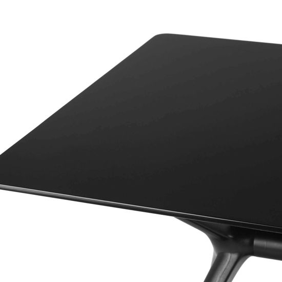 Обеденный стол BB 120x80 ножки пластик столешница черный МДФ