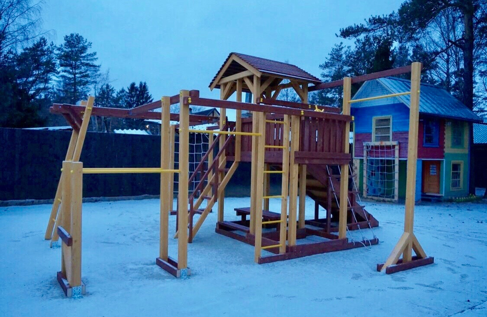 Деревянная детская площадка Савушка "4 сезона" - семейная