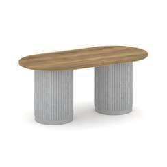 Felto Стол переговорный овальный PR.C.SPRG-006.D Сандал Янтарный/Металл Серый/Зимний Лес 1800*900*75