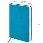 Ежедневник датированный 2023 А5 138x213 мм BRAUBERG "Glance", под кожу, бирюзовый, 114099