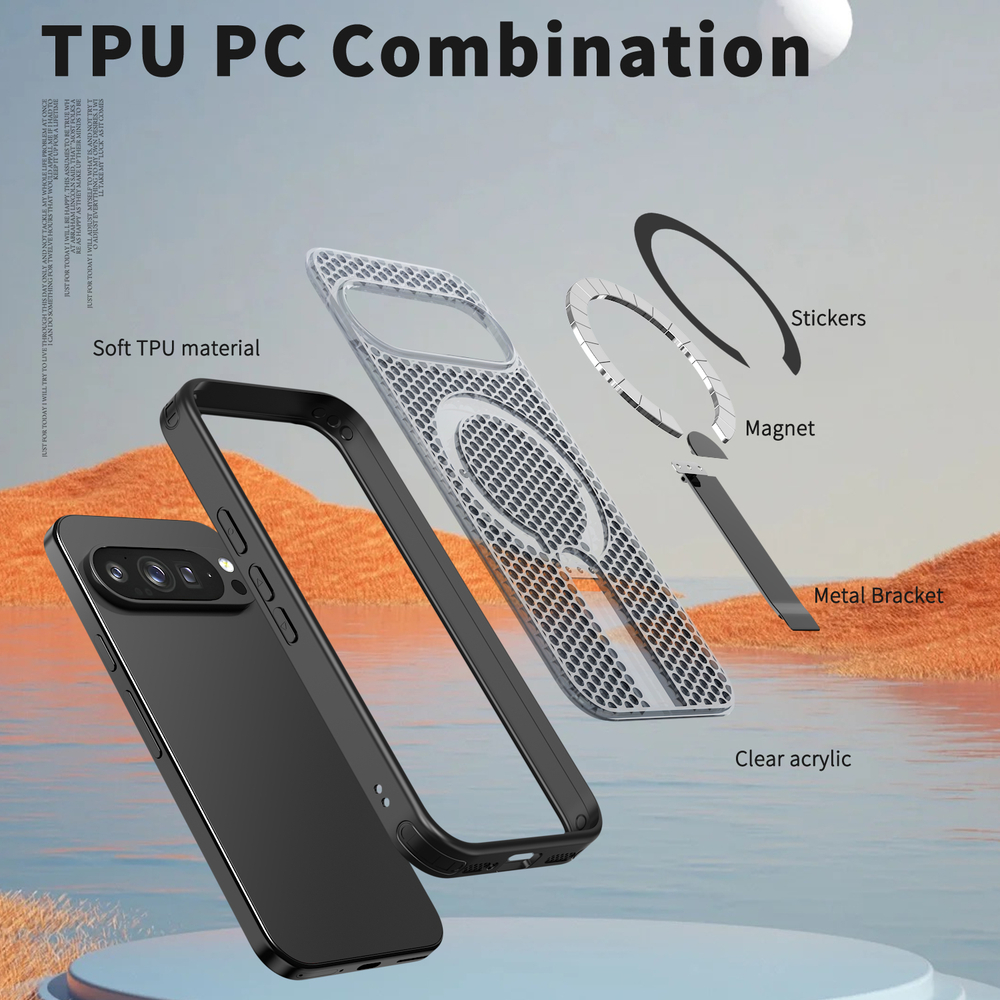 Прозрачный чехол Mesh Pro Magnetic Case для Google Pixel 9 Pro XL