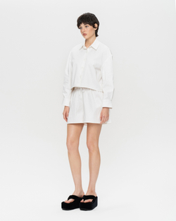 Укороченная рубашка из хлопка