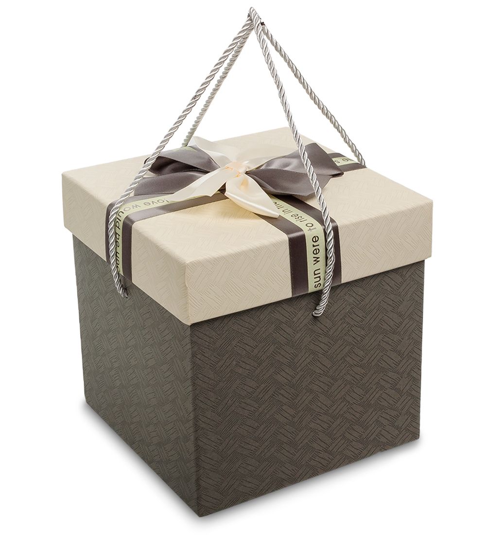 WF-84/1-B Коробка «Квадрат» цв.сер./беж.