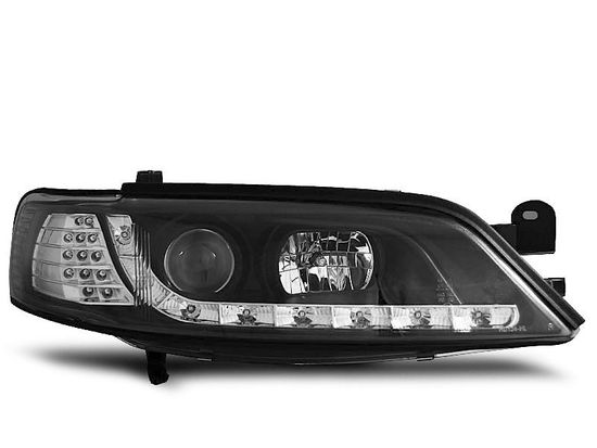 Передние фары Opel Vectra B daylight black led indicator