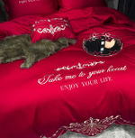 Постельное белье Сатин Гладкокрашеный Вышивка Делюкс DHC002