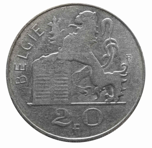 20 франков 1951. Бельгия (XF)