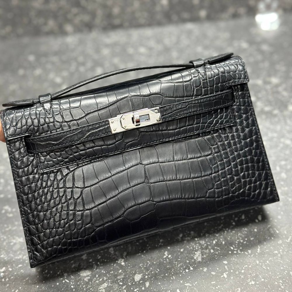 Сумка Hermes из кожи крокодила 22 см