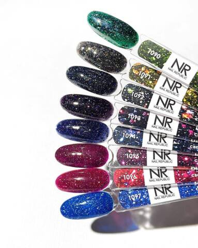 NR гель-лак Bright Flash 1097 - Светоотражающий голубой, 10мл