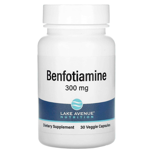 Lake Avenue Nutrition, бенфотиамин с L-лейцином, 300 мг, 30 растительных капсул