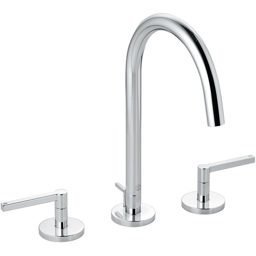 Смеситель для раковины Kludi Nova Fonte Puristic на 3 отверстия, с донным клапаном, хром (201430515)