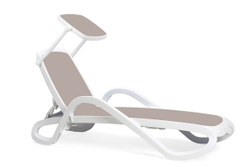 Шезлонг Nardi Alfa с подлокотниками, коричневый-кофе