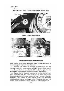 Motorcycle, Solo (Harley Davidson model WLA). Technical Manual TM 9-879 | War Department