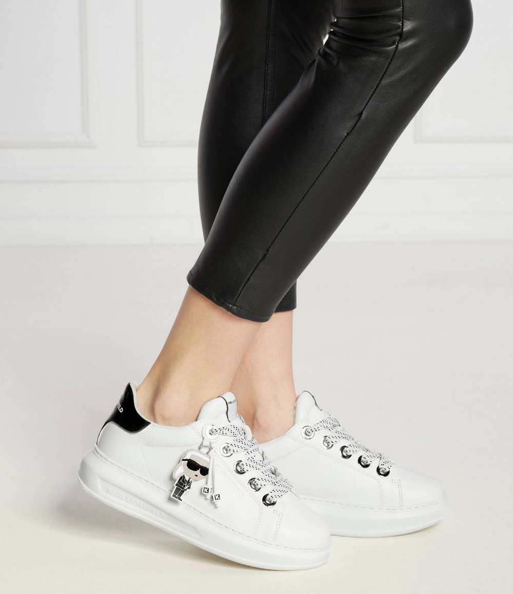 Кожаные кроссовки kapri Karl Lagerfeld - белый(KL62576N)