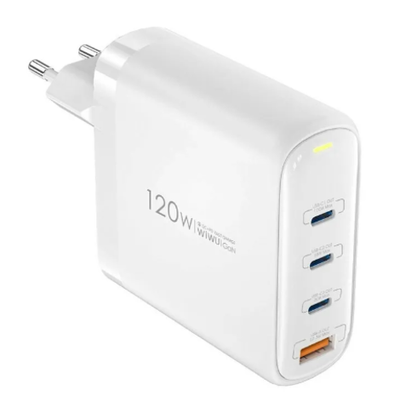 Сетевое зарядное устройство WIWU Ark Fast Charger 120W USB/3xType-C (Wi-U020) (белый)
