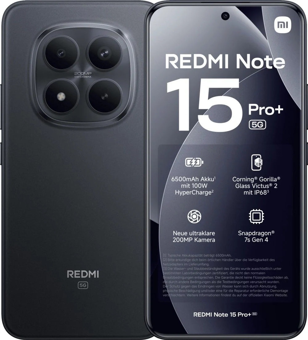 Смартфон Xiaomi REDMI Note 15 Pro+ 5G 12+512 Black RUS