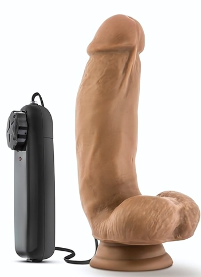 Смуглый вибратор MMA Fighter - 17,8 см. (Цвет: кофейный)