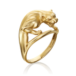 Кольцо «Пантера» из лимонного золота