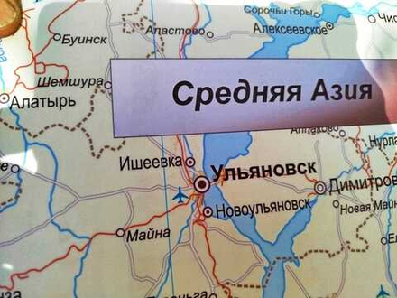 Средняя Азия большая настенная карта рус.яз (150 х 210 см) 2024 год