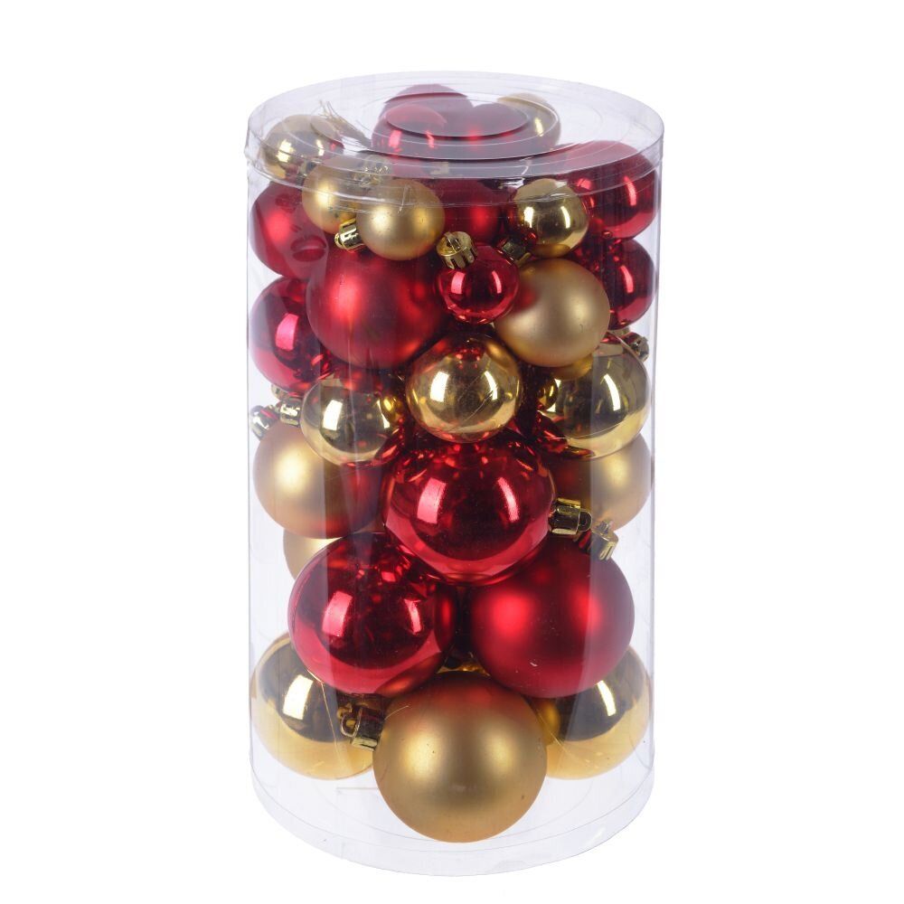 GAEM Набор из 40шт, Украшение новогоднее Шар "Сказочное великолепие", D3/4/5/6 см, L14 W14 H26 см