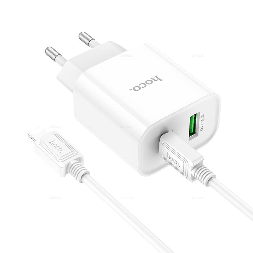 Зарядное устройство на Lightning Hoco C80A 20W PD + QC3.0 (White)