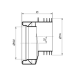 Манжета унитазная эксц 20 мм W0410 АНИ пласт