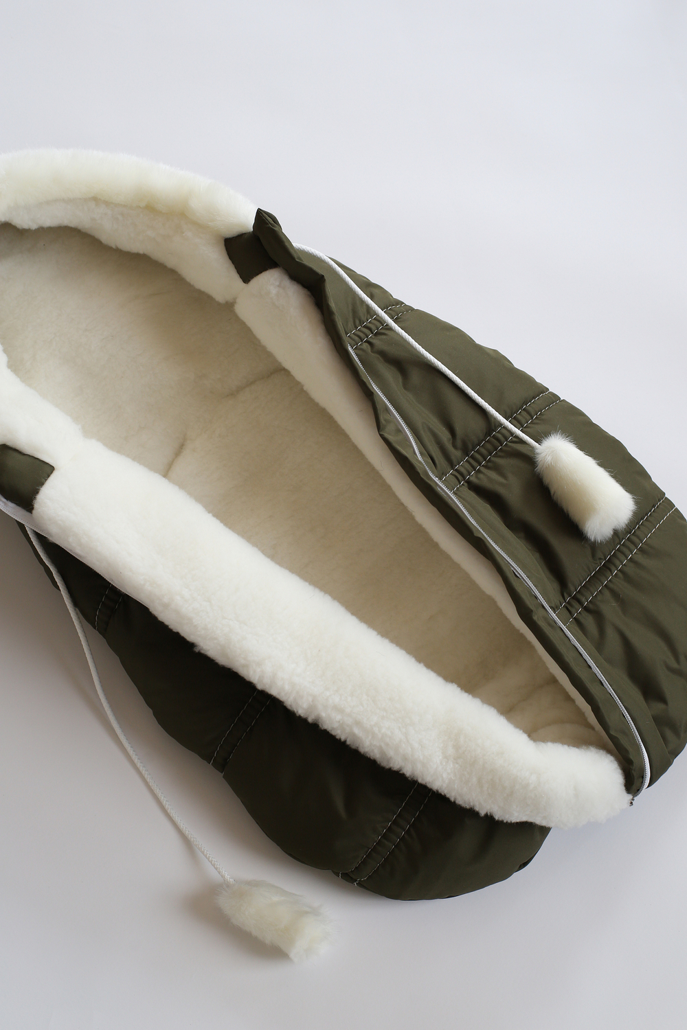 Конверт зимний для новорожденного - Норка (хаки)