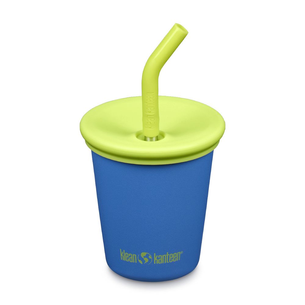 Детский стакан одностенный Klean Kanteen Kid Cup Straw Lid 10oz (296 мл) Super Sonic с трубочкой