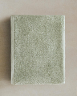 Zara Home - Гладкое махровое хлопковое банное полотенце (500 гхм2), зеленый, 50х90 см
