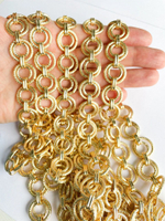 0497-п Цепь "Двойной круг" позолота