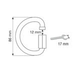 Соединительный элемент D SHAPE QUINK LINK 10 mm zinc plated (Camp)