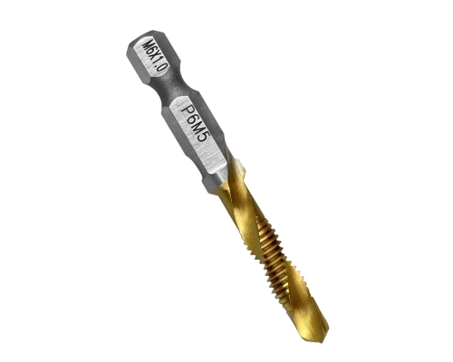 СВЕРЛО-МЕТЧИК С ТИТАНОВЫМ ПОКРЫТИЕМ М6х1,0 мм, 18/56 мм