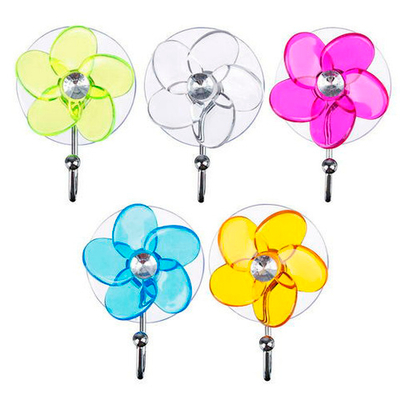 Крючок на присоске "Цветок" страза ПВХ (463-355)